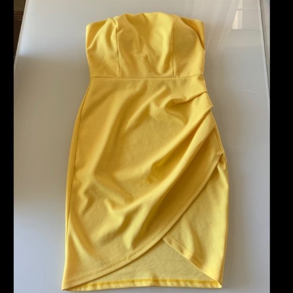 Yellow Bandeau Dress - Picture 1 of 1